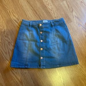 Denim mini skirt
